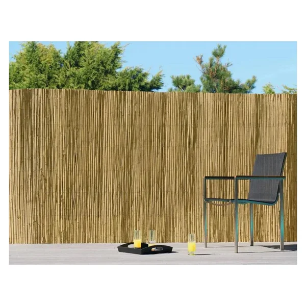 Bişkin 1.5m X 5m Reedfence Misina Ipli Doğal Bambu Kamış Çit Bahçe Çiti Hasır Çit Gölgelik - 150x500 - Görsel 4