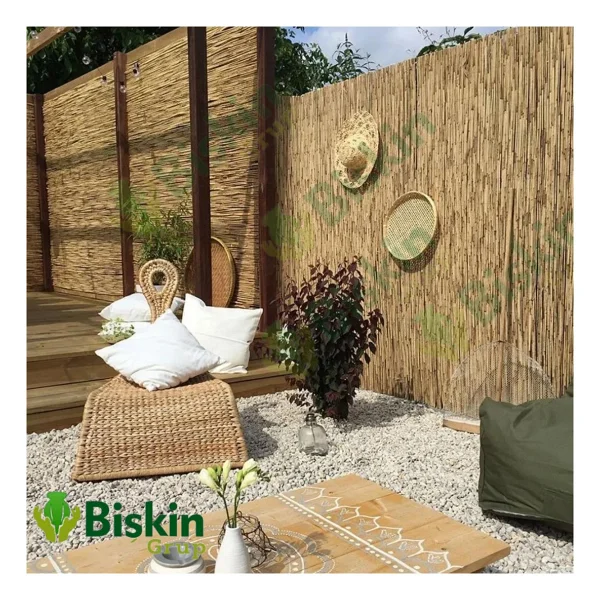 Bişkin 80 Cm X 4m Doğal Kamış Hasır Çit Eber Gölü'nden Bambu Kamış - 80x400 - Görsel 4
