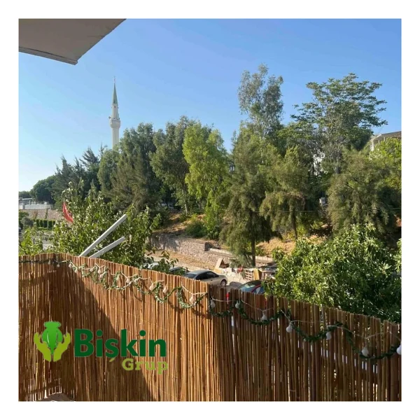 Bişkin 80 Cm X 4m Doğal Kamış Hasır Çit Eber Gölü'nden Bambu Kamış - 80x400 - Görsel 5