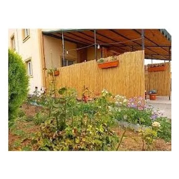 Bişkin 80 Cm X 6m Doğal Kamış Hasır Çit Eber Gölü'nden Bambu Kamış - 80x600 - Görsel 2