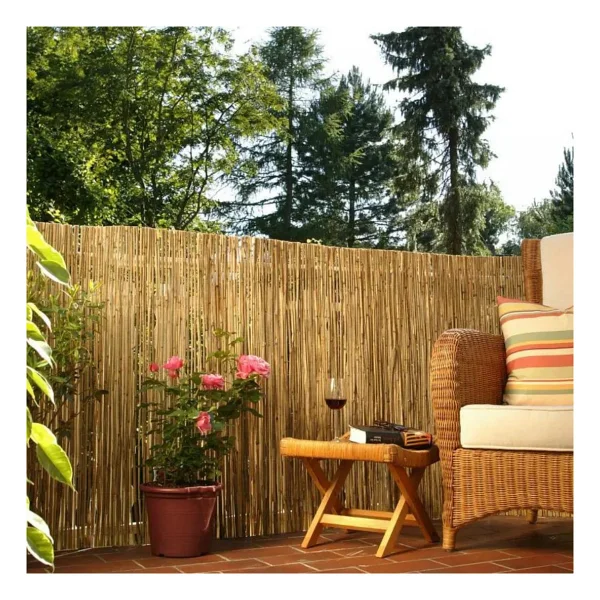 Bişkin 80 Cm X 6m Doğal Kamış Hasır Çit Eber Gölü'nden Bambu Kamış - 80x600 - Görsel 3