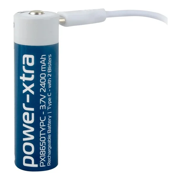 Power-Xtra Px18650typc 3.7v 2400 mAh Li-İon Type-C Şarjlı Pil - Görsel 3