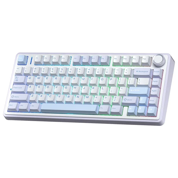 Aula F75 Mavi RGB %75 Tkl Gray Switch Kablolu/Kablosuz Mekanik Oyuncu Klavyesi - Görsel 7