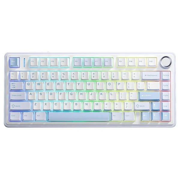 Aula F75 Mavi RGB %75 Tkl Gray Switch Kablolu/Kablosuz Mekanik Oyuncu Klavyesi - Görsel 2
