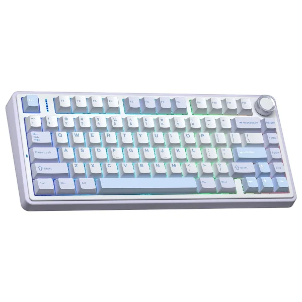 Aula F75 Mavi RGB %75 Tkl Gray Switch Kablolu/Kablosuz Mekanik Oyuncu Klavyesi - Görsel 3