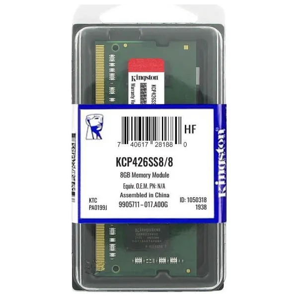 Kingston 8 GB 2666 MHz DDR4 Sodımm Kcp426ss8/8 Bellek - Görsel 3