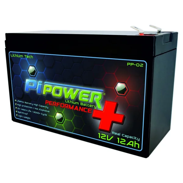 Pi Power Lithium 12v12ah Lityum Lifepo4 Akü (Ups, Alarm Sistemleri Vs. İle Uyumlu) - Görsel 2