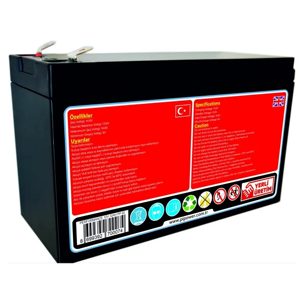 Pi Power Lithium 12v12ah Lityum Lifepo4 Akü (Ups, Alarm Sistemleri Vs. İle Uyumlu) - Görsel 3
