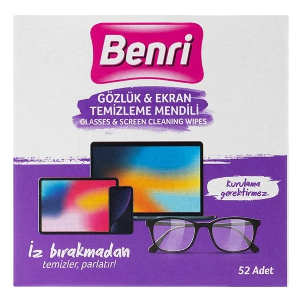 Benri 52'li Gözlük Ve Ekran Temizleme Mendili - Görsel 2