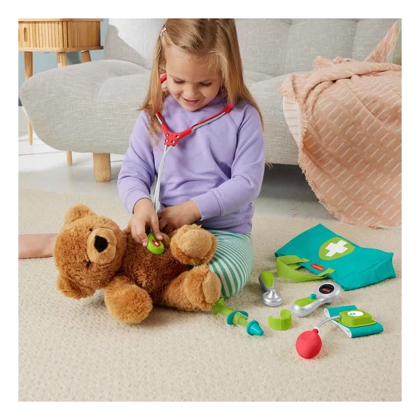 Fisher-Price Doktor Seti 7 Parça Eğlenceli Oyun Seti Çocuklar için Sağlıklı Alışkanlıklar Geliştirir - Görsel 2