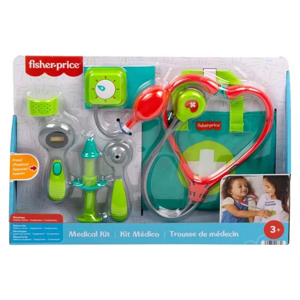 Fisher-Price Doktor Seti 7 Parça Eğlenceli Oyun Seti Çocuklar için Sağlıklı Alışkanlıklar Geliştirir - Görsel 5