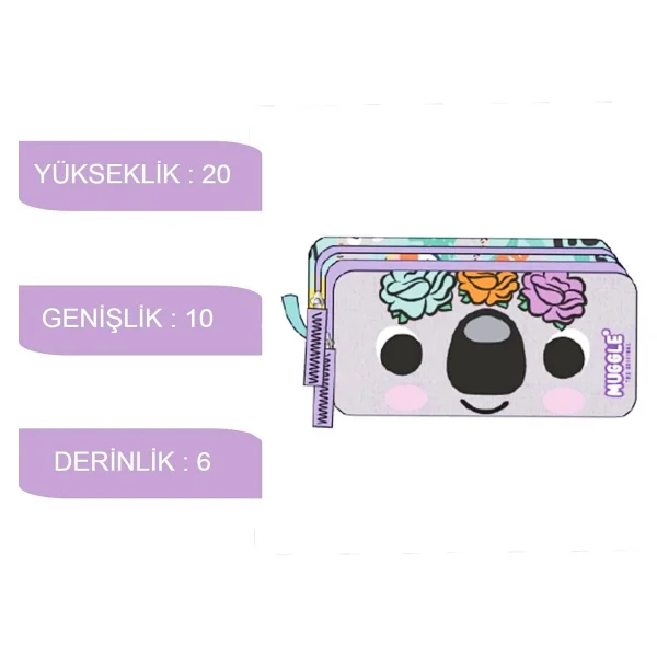 Muggle Mu-9104 Koala 2 Bölmeli Kalemlik - Görsel 2