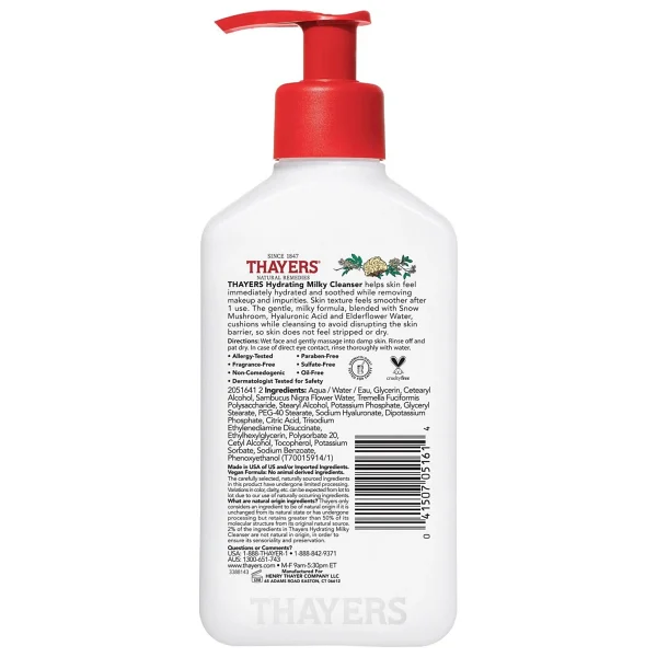 Thayers Kar Mantarı Ve Hyaluronik Asit Nemlendirici Sütlü Yüz Temizleyici 237ml - Görsel 2