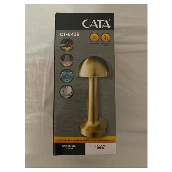 Cata Ct-8429 Lizbon Gold Dokunmatik Şarjlı Masa Lambası - Görsel 2