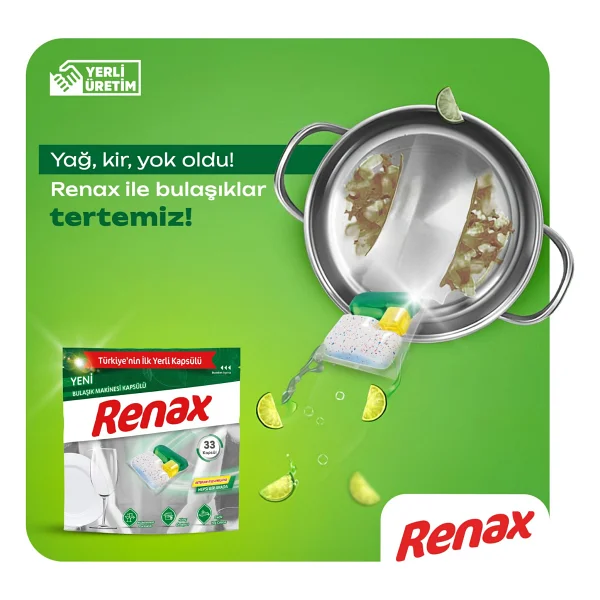 Renax Hepsi Bir Arada Bulaşık Makinesi Tableti 33'lü - Görsel 3