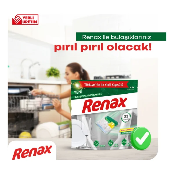 Renax Hepsi Bir Arada Bulaşık Makinesi Tableti 33'lü - Görsel 4