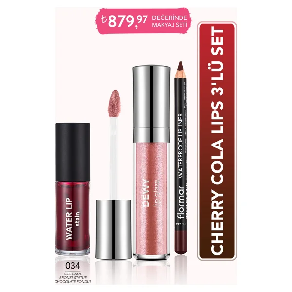 Flormar Cherry Cola Lips 3'lü Dudak Seti - Görsel 7