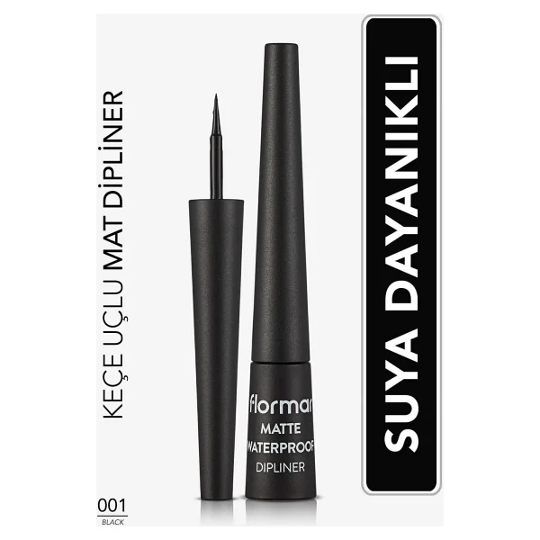 Flormar Midnight Matte Black Kalem Eyeliner - Görsel 7