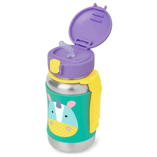 Skip Hop Kız Çocuk Skip Hop Unicorn Suluk 350 Ml Paslanmaz Pipetli Renkli Tasarım İle Eğlenceli Kullanım - Görsel 2