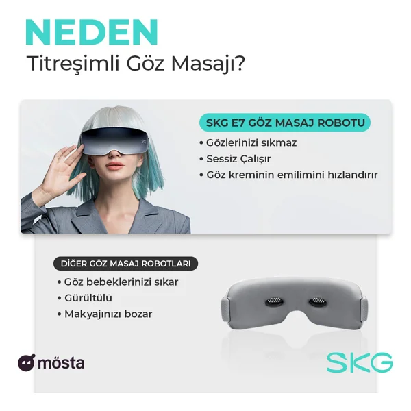 Skg E7 2in1 Titreşimli Göz Masaj Aleti - Görsel 4