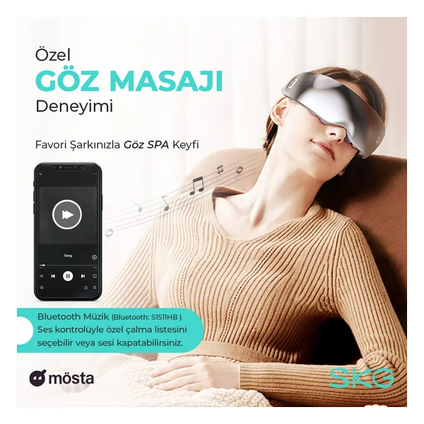 Skg E7 2in1 Titreşimli Göz Masaj Aleti - Görsel 6