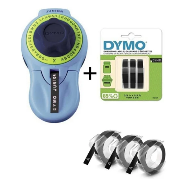 Dymo Dymo Junior Etiket Makinesi + 3'lü Blisterli Yedek Şerit 9mmx3m - Görsel 2
