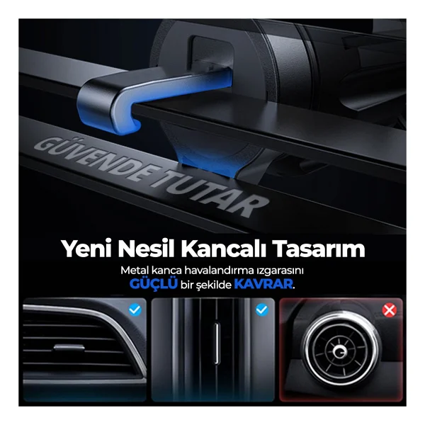 Woyax Güçlü Mıknatıslı Kancalı Araç Içi Telefon Tutucu - Magsafe iPhone Uyumlu Havalandırma Için - Görsel 3