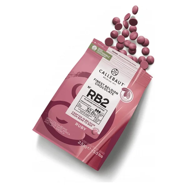 Callebaut Rb2 Ruby Kuvertür Drop Çikolata 2.5 Kg - Görsel 2