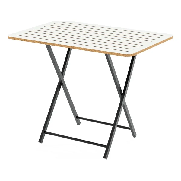 Eportatif Katlanır 4 Kişilik Bahçe Masası Bistro Masa 55x90 Beyaz 1425 - Görsel 4