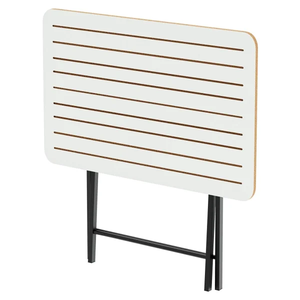 Eportatif Katlanır 4 Kişilik Bahçe Masası Bistro Masa 55x90 Beyaz 1425 - Görsel 2
