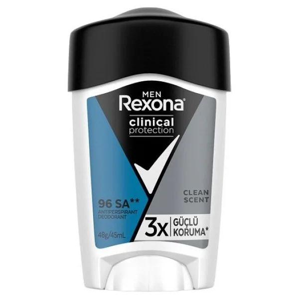Rexona Men Clinical Protection Clean Scent 45 Ml Erkek Stick Deodorant - Görsel 8