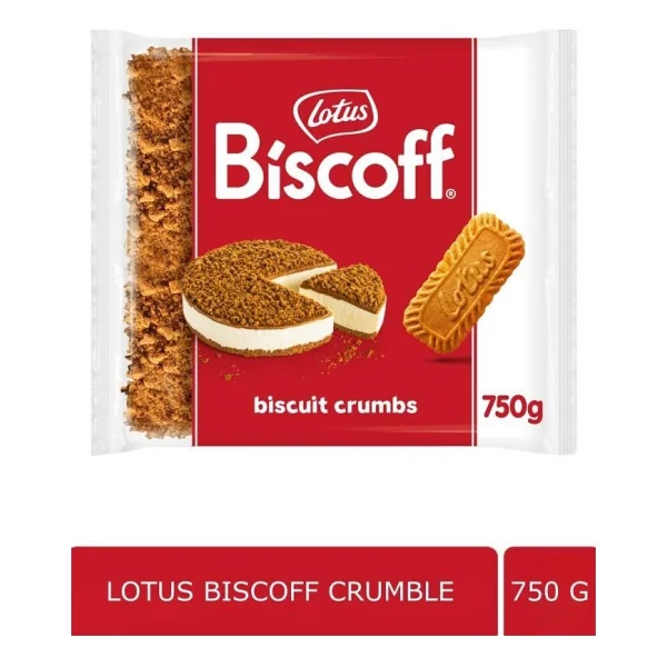 Lotus Biscoff Crumble Bisküvi Kırıkları 750 G - Karamelize Bisküvi Parçaları, Alerjen İçermez, Pasta Ve Tatlı Süslemeleri İçin Mükemmel - Görsel 7