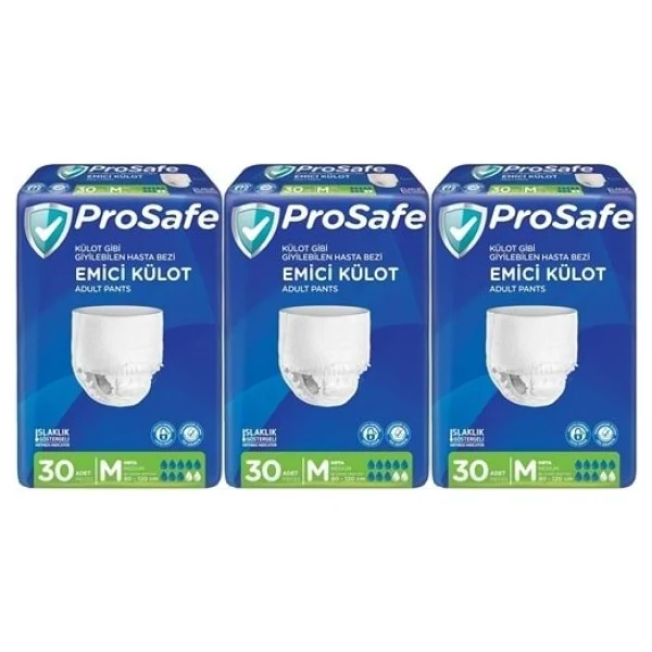 Prosafe Emici Külot Orta Boy M 30'lu 3 Adet Hasta Bezi - Görsel 2