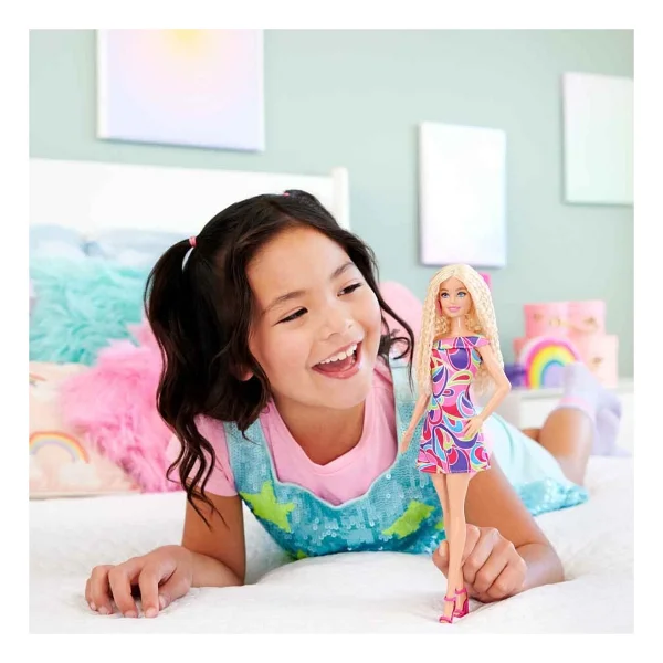 Barbie Fashionistas Renkli Elbiseli Büyüleyici Parti Bebeği Fbr37-Hrh20 - Görsel 2
