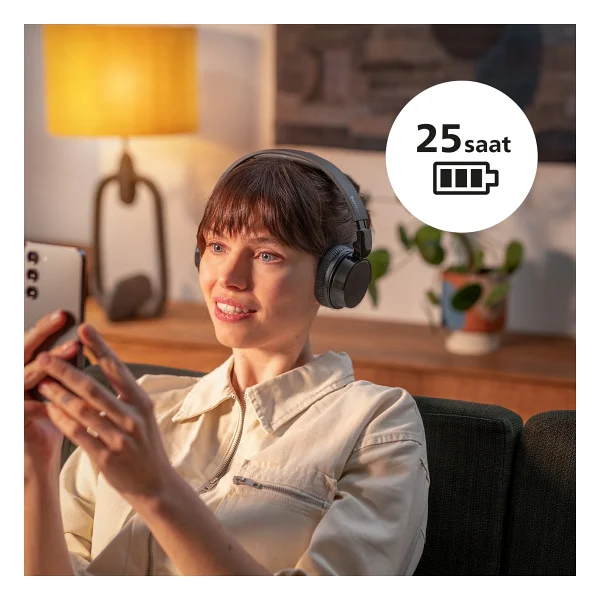 Philips Tah3209bk Siyah Kulak Üstü Bluetooth Kulaklık - Görsel 4