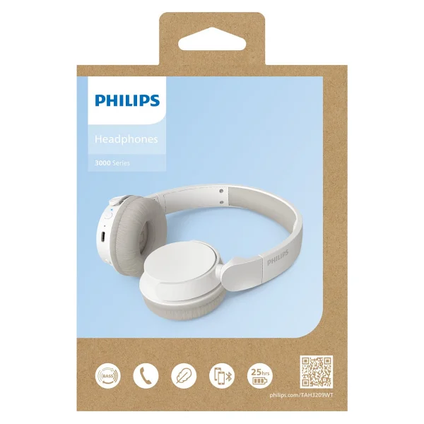 Philips Tah3209wt Beyaz Kulak Üstü Bluetooth Kulaklık - Görsel 5