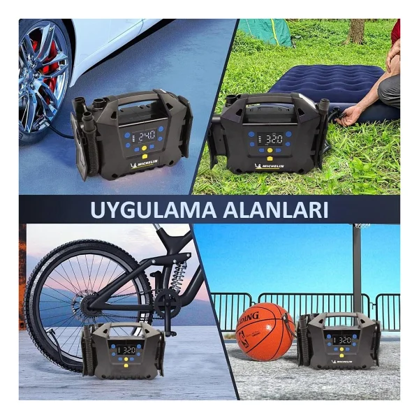 Michelin Mc34259 11.1 V 2.5 Ah 120 Psı Dijital Basınç Göstergeli Araç Kompresörü - Görsel 3