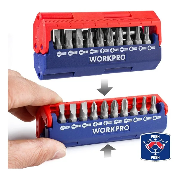 Workpro Wp221062 13 Parça Manyetik Cr-V Vidalama Bits Uç Seti - Görsel 10