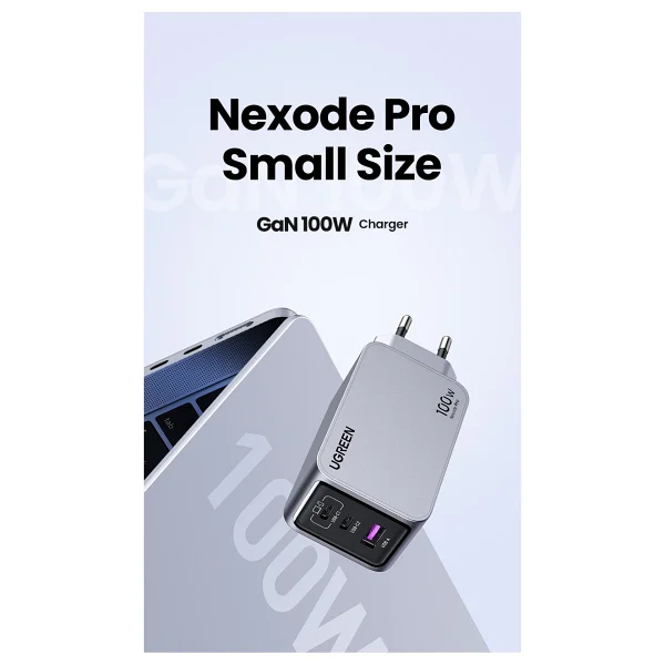 Ugreen Nexode Pro 100 W Type-C Kablolu Hızlı Şarj Aleti - Görsel 4