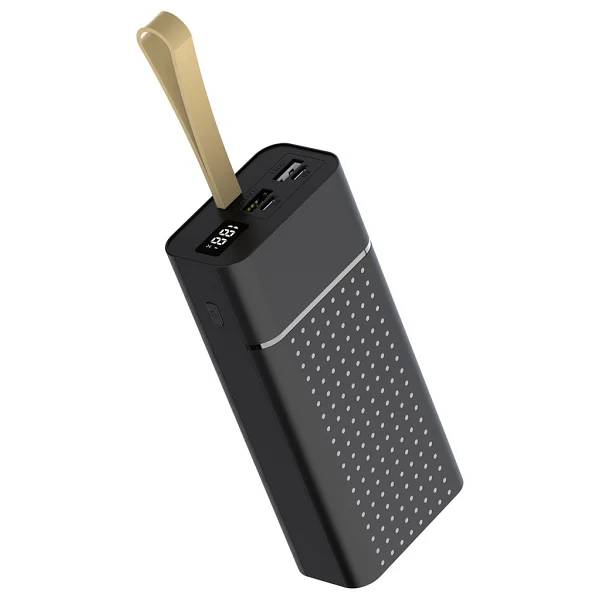 Zore B33 Siyah 30000 mAh LED Göstergeli Askılı Powerbank - Görsel 2