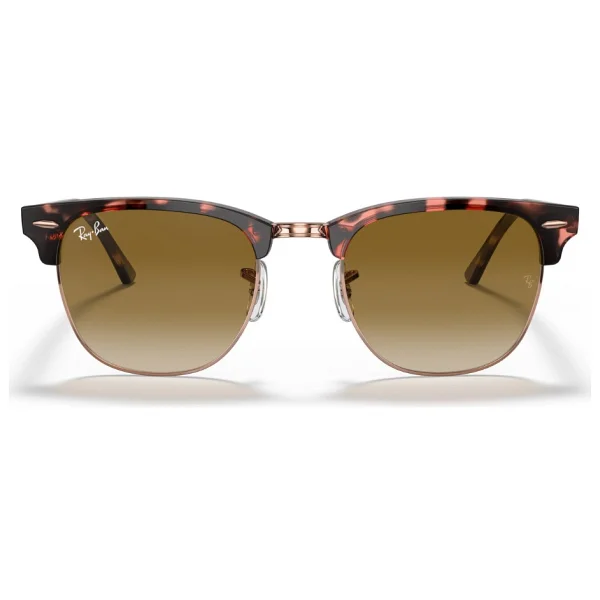 Ray-Ban Clubmaster 3016 133751 Pink Havana-Light Brown Güneş Gözlüğü - Görsel 5