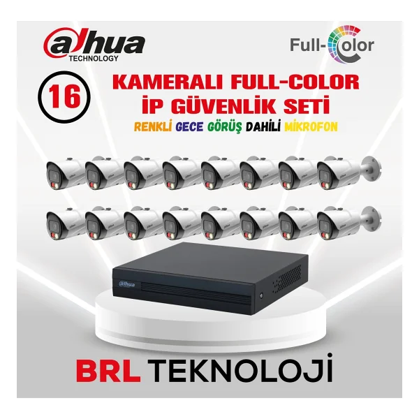 Dahua 16 Kameralı Full Color İp Güvenlik Kamera Seti - Görsel 2