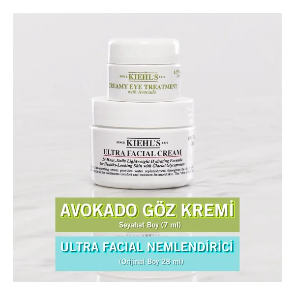 Kiehl's Ultra Facial 28 Ml & Avokado Göz Kremi 7 Ml Favori Nem İkilisi Cilt Bakım Seti - Görsel 2