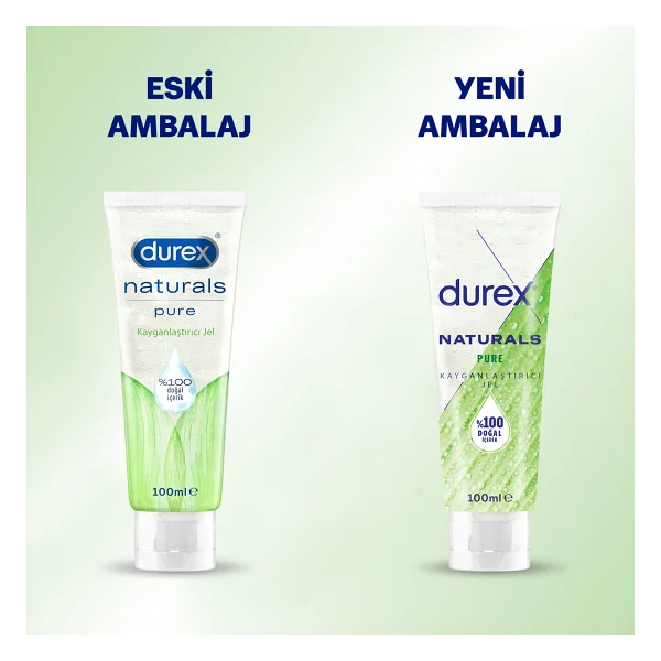 Durex Naturals Pure Kayganlaştırıcı Jel 100 Ml - Kokusuz, Renksiz, Su Bazlı, Hassas Formül, Tekli Paket - Görsel 6