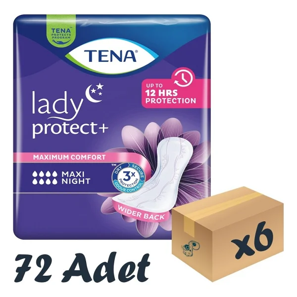 Tena Lady Protect Maxi Night 8 Damla Gece 12'li 6 Adet Kadın Mesane Pedi - Görsel 4