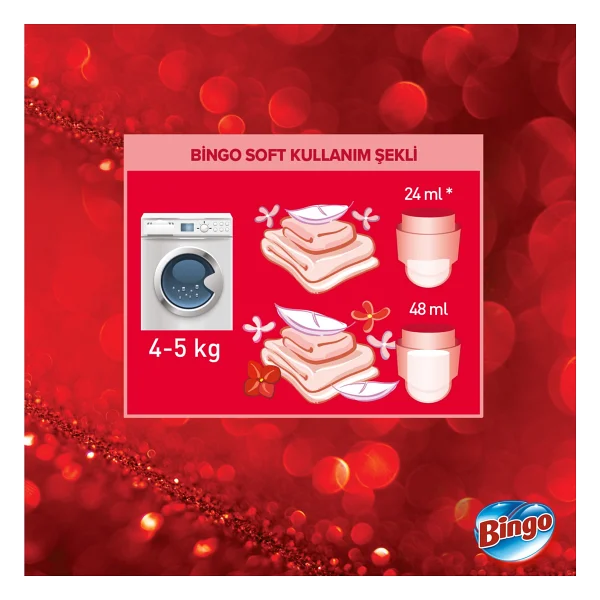 Bingo Soft Lovely Yumuşatıcı 60 Yıkama 1.44 Lt 6'lı - Görsel 5