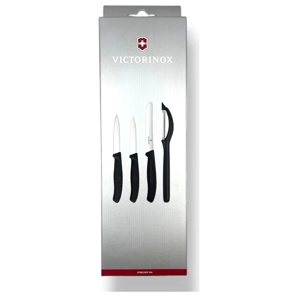 Victorinox Siyah Soyacak Seti 4 Parça Paslanmaz Çelik Malzeme İle Ergonomik Tasarım - Görsel 5