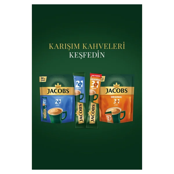 Jacobs 3'ü 1 Arada Kahve 40x16 Gr 8'li - Görsel 7