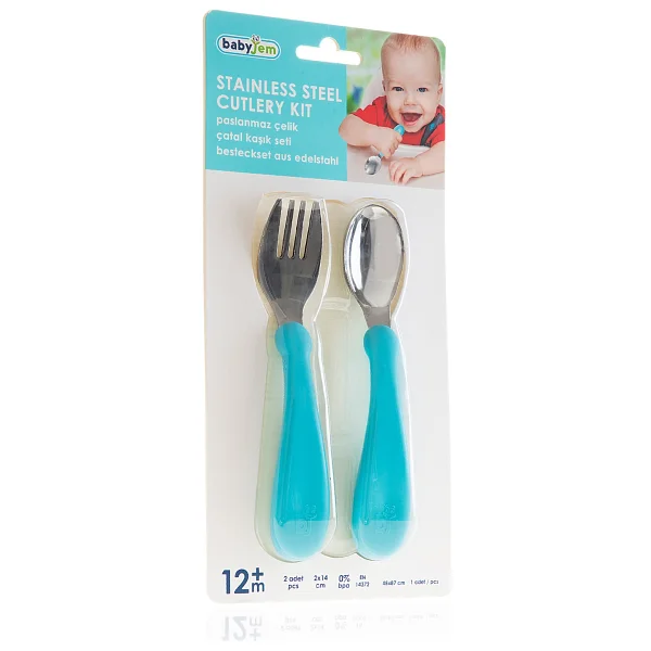 Babyjem Paslanmaz Çelik Çatal Kaşık Seti - Görsel 5