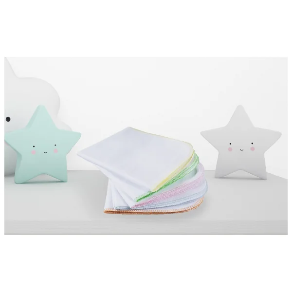 Babyjem Ağız Bezi 10'lu Pamuklu Beyaz 28x28 Cm Yerli Üretim Bebeğiniz İçin Rahat Kullanım - Görsel 4